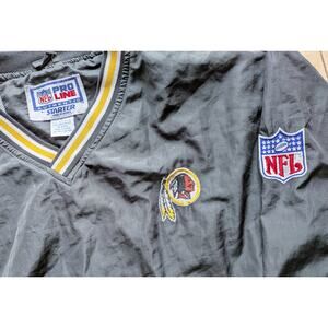 Washington Redskins 90s STARTER Pullover jacket L black red NFL Pro Line vtg
